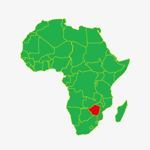 Zimbabwe on Africa Map